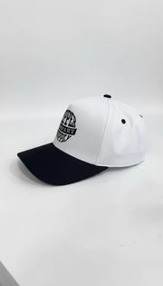 Black/White 'Globe' Snapback